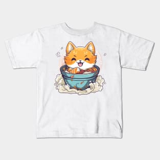 Fox in Ramen Kids T-Shirt